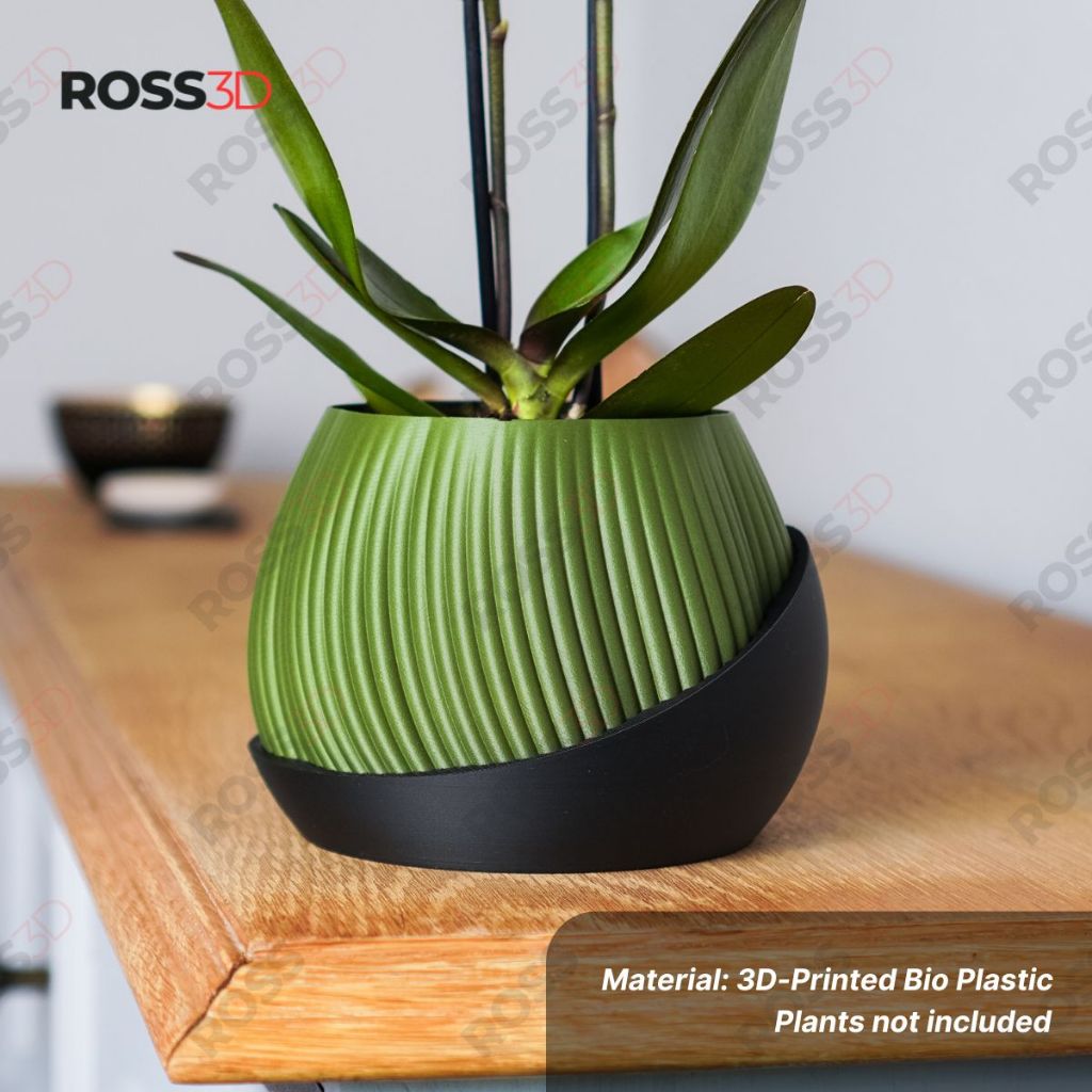 ROSS3D Bloomcrest Planter Pot – Modern Decorative Indoor Planter