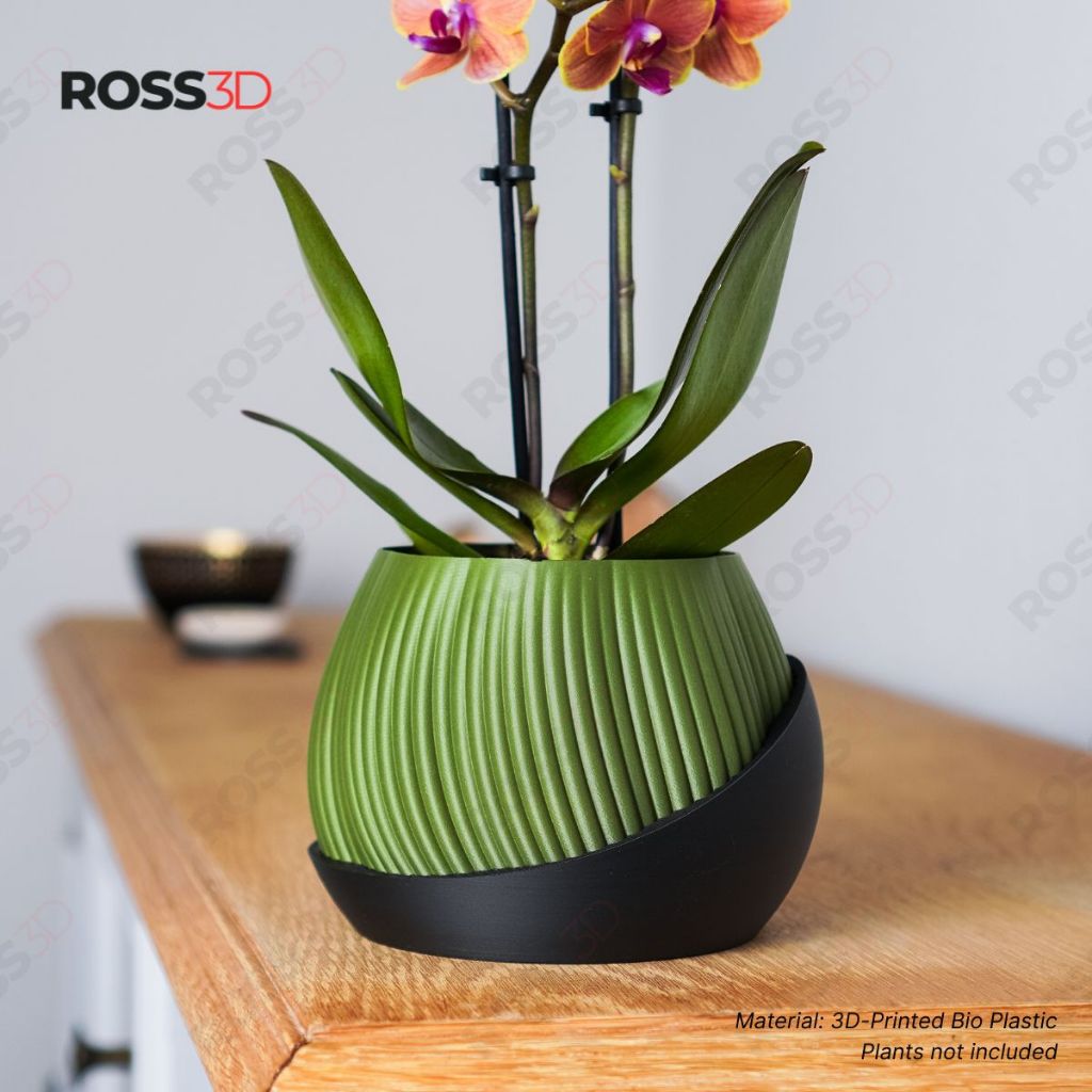 ROSS3D Bloomcrest Planter Pot – Modern Decorative Indoor Planter